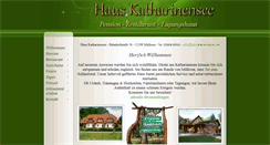 Desktop Screenshot of haus-katharinensee.de